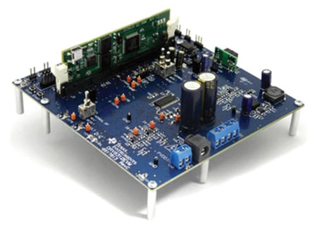 TI’s three-phase BLDC motor evaluation kit is based on the DRV8312 PWM motor driver Kit de evaluación del motor BLDC trifásico de TI